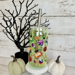 Magical Potions Glass Cup with lid & straw 20oz