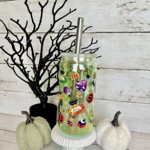 Magical Potions Glass Cup with lid & straw 20oz