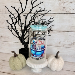 Bright Skeleton Cup with lid & straw 16oz
