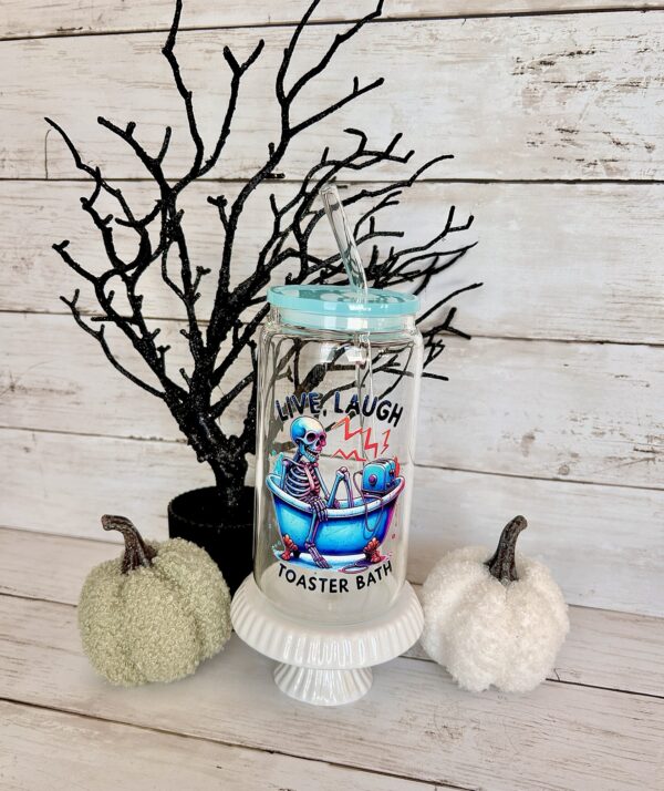 Bright Skeleton Cup with lid & straw 16oz