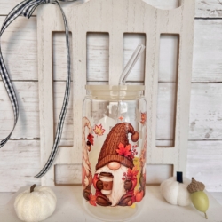 Mocha Gnomes – Glass Tumbler Cup